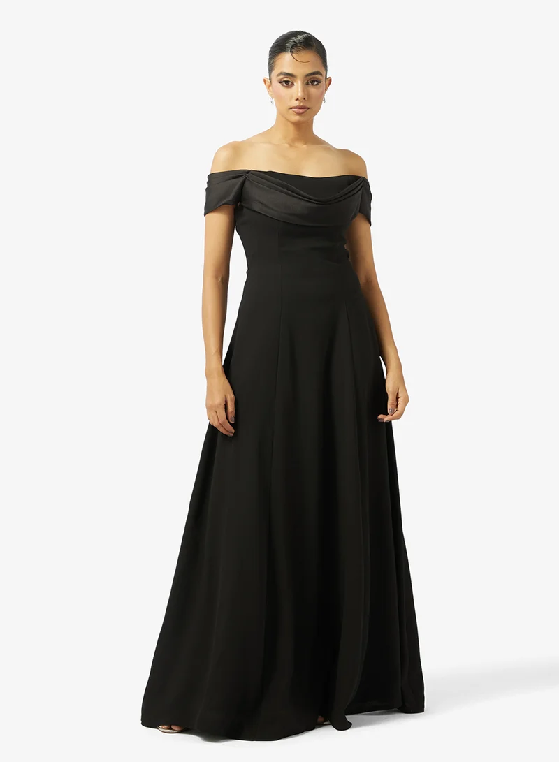 Akadia Fashion  A-LINE FREE SLEEVES CREPE DRESS for Women | Best Price UAE